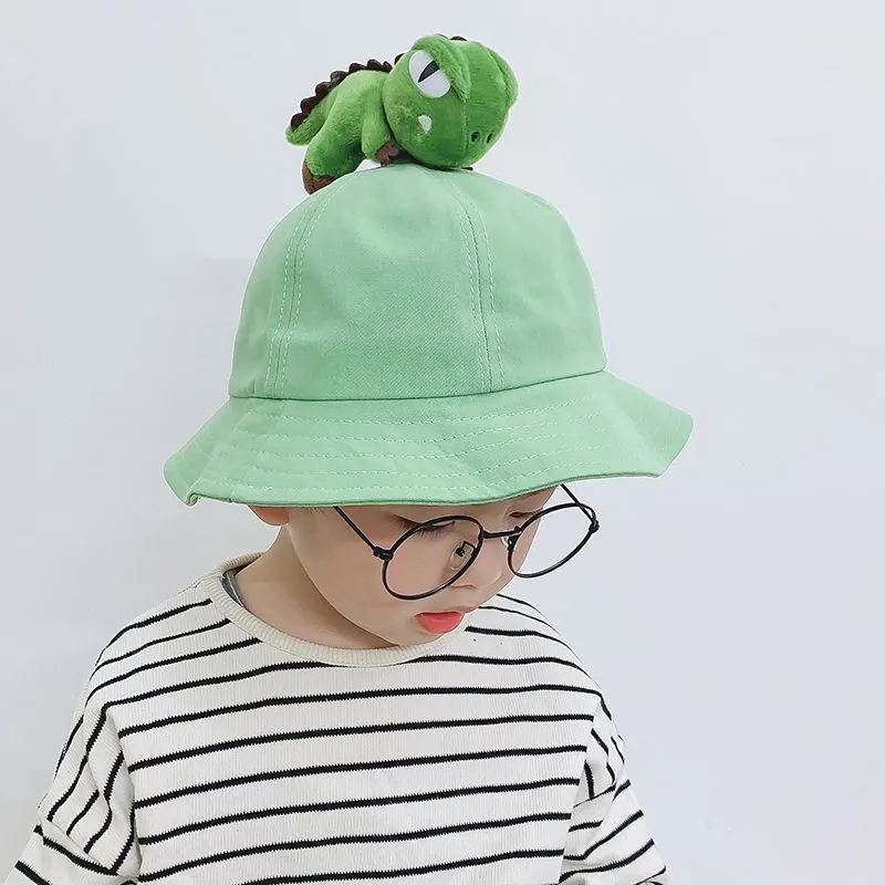 6色展開 韓国系 恐竜 カートゥーン かわいい キッズ 子供 ハット 帽子