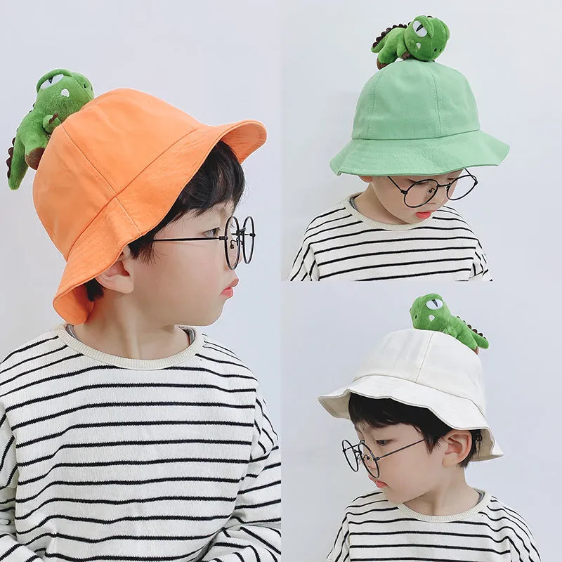 6色展開 韓国系 恐竜 カートゥーン かわいい キッズ 子供 ハット 帽子