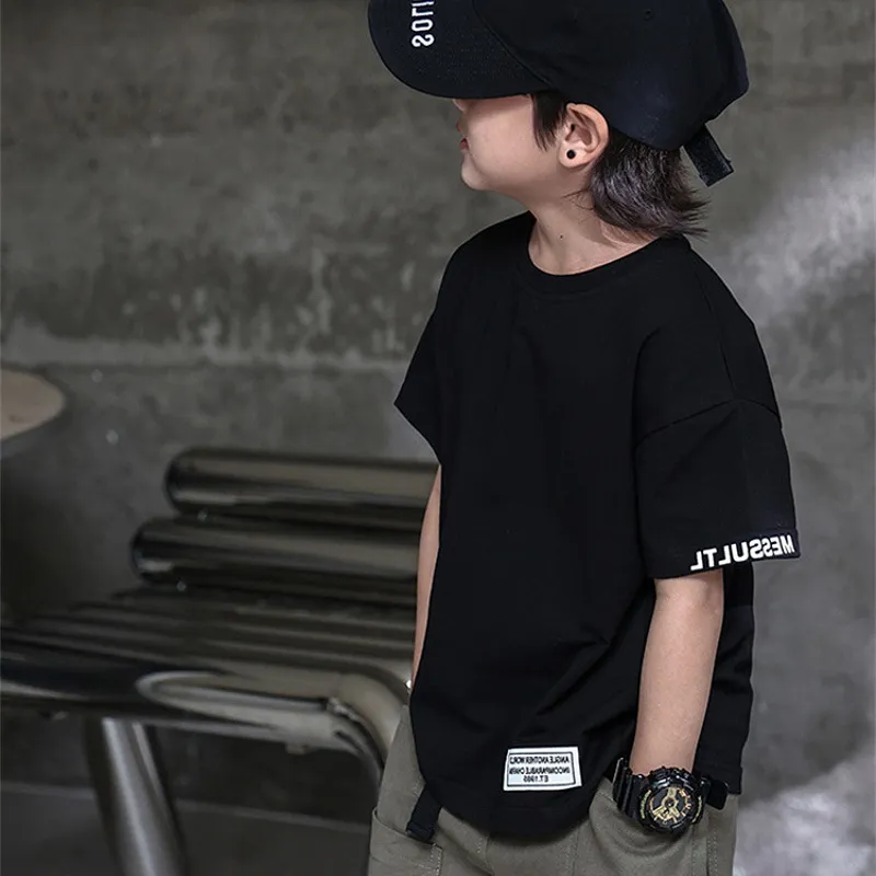 ファッション シンプル 男の子 夏 トップス 110-160 子供服 男の子 半袖 Tシャツ