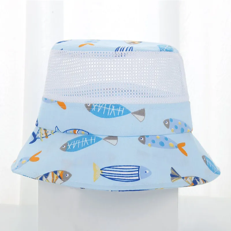 カートゥーン プリント 総柄 メッシュ 通気性 夏 日焼け止め UVカット 紫外線防止 日よけ 子供 キッズ 男の子 女の子 帽子