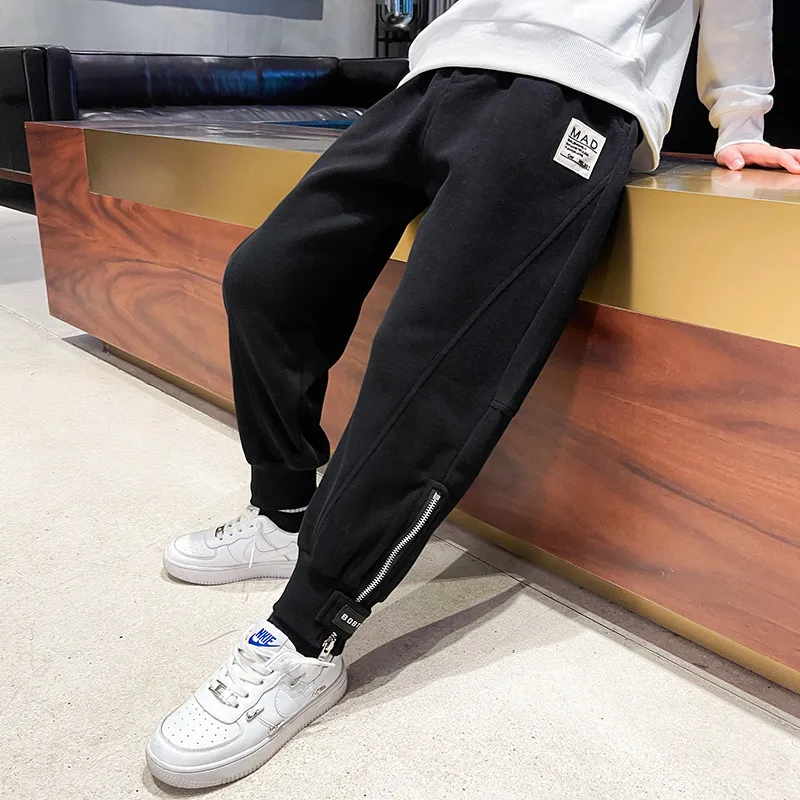 【110-170】2色展開レギュラーウエストファスナーカジュアルパンツ男の子ボトムス