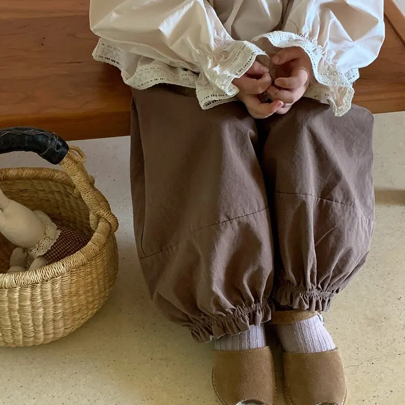 【90-130cm】春新作 シンプル 履きやすい 動きやすい 人気 カジュアルパンツ