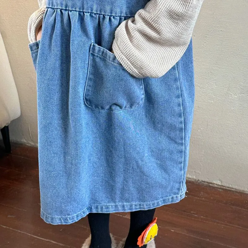 【80-150cm】春新作 ポケット付き ノースリーブ ワンピース