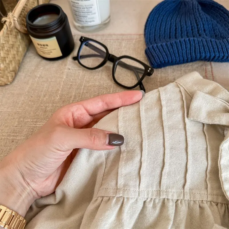 【80-130cm】春新作 リボン デザイン ルーズ シャツ