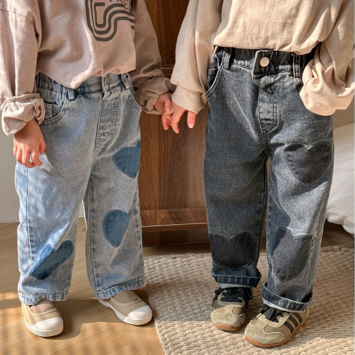 【80-150】トレンド感 ダメージデザイン おしゃれ デニム パンツ 男女限らず ボトムス