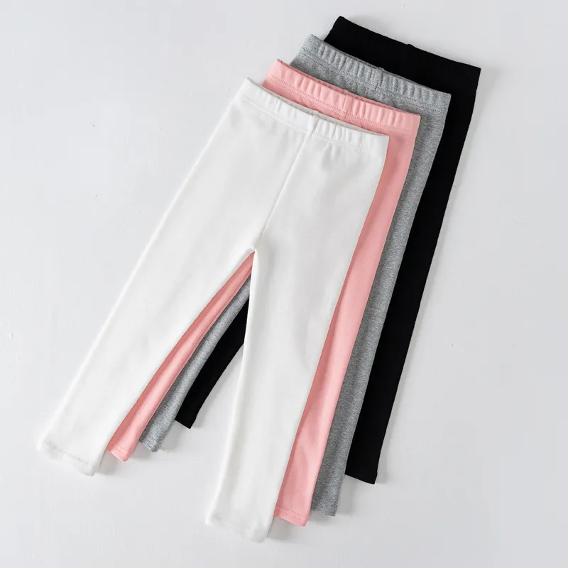 【100-160】無地 シンプル コットン 伸縮性 ストレッチ 春秋 子供服 キッズ ジュニア 女の子 ボトムス レギンス