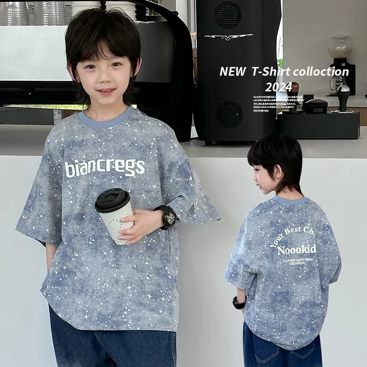 【120-170cm】目を奪われる 人気新作 アルファベット 半袖 男の子 Tシャツ トップス