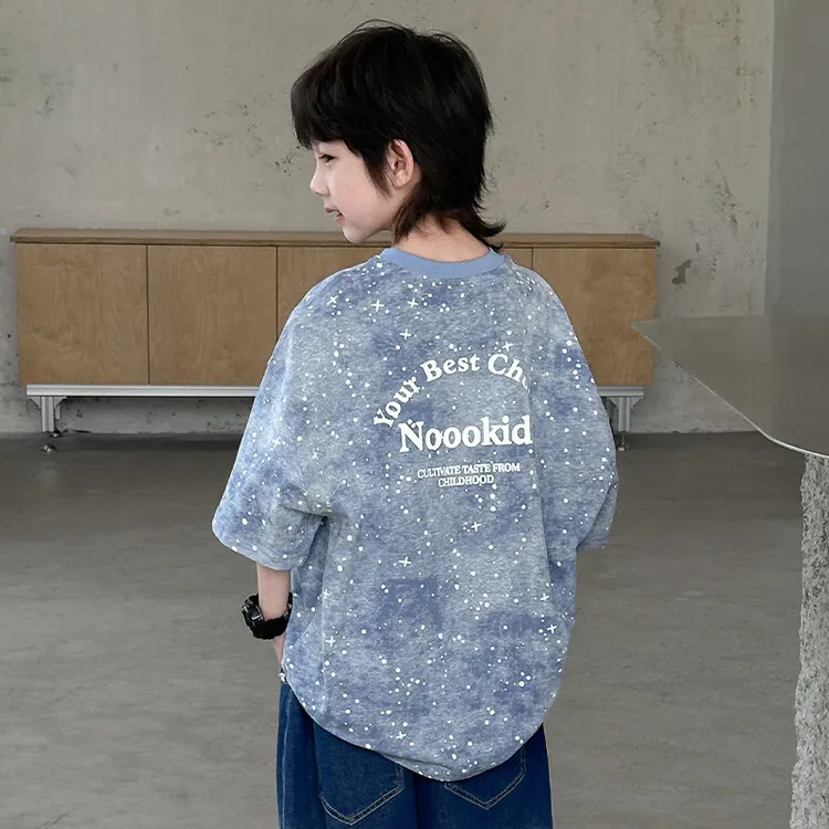 【120-170cm】目を奪われる 人気新作 アルファベット 半袖 男の子 Tシャツ トップス