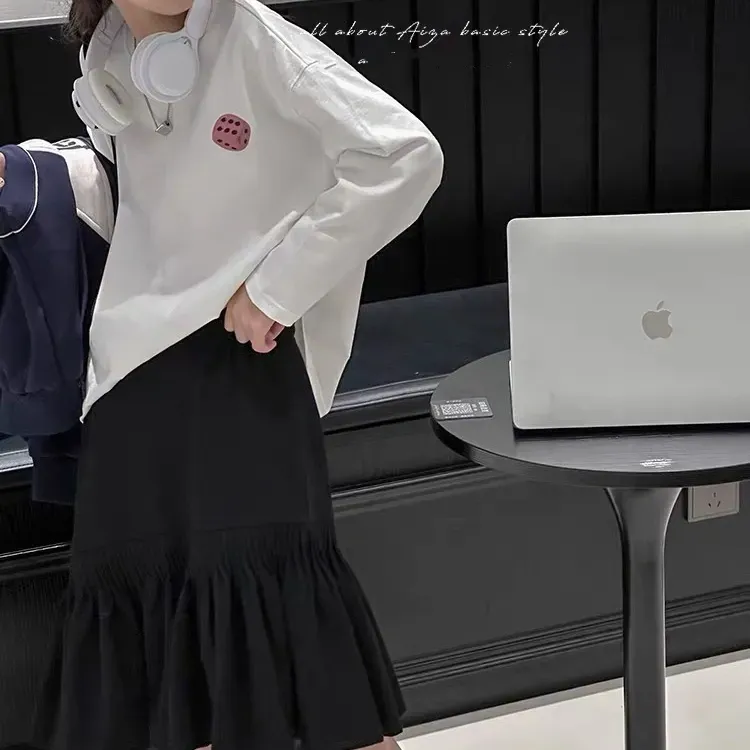 【100-160cm】人気商品  合わせやすい カジュアル  カートゥーン 可愛い  女の子 長袖 Ｔシャツ