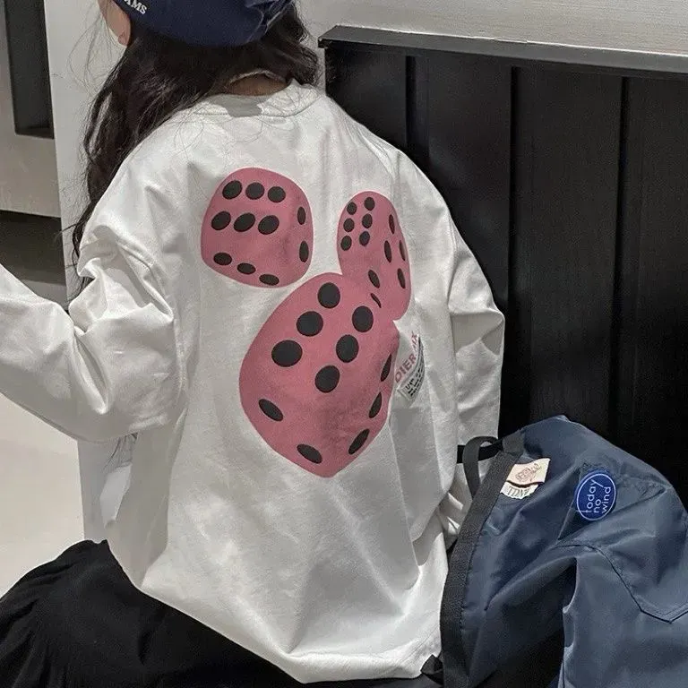 【100-160cm】人気商品  合わせやすい カジュアル  カートゥーン 可愛い  女の子 長袖 Ｔシャツ