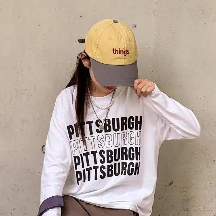 【100-160cm】超人気 シンプル 着心地良い 合わせやすい ルーズ カジュアル 長袖 Tシャツ