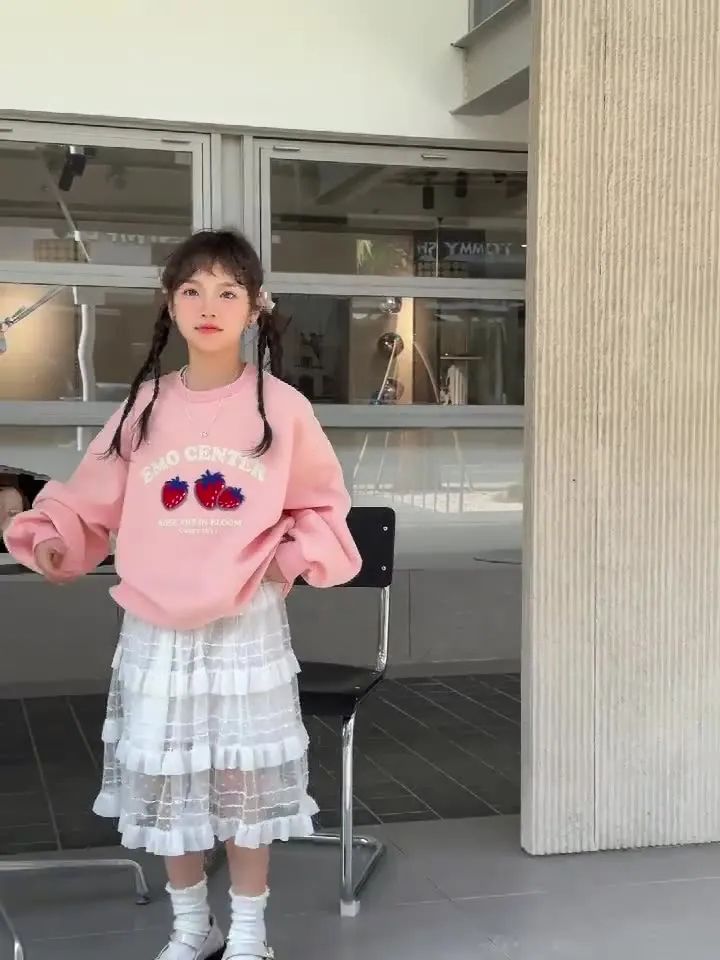 【120-170cm】超人気商品  秋新作  ファッション  合わせやすい カートゥーン ガーリッシュ  女の子 トレーナー