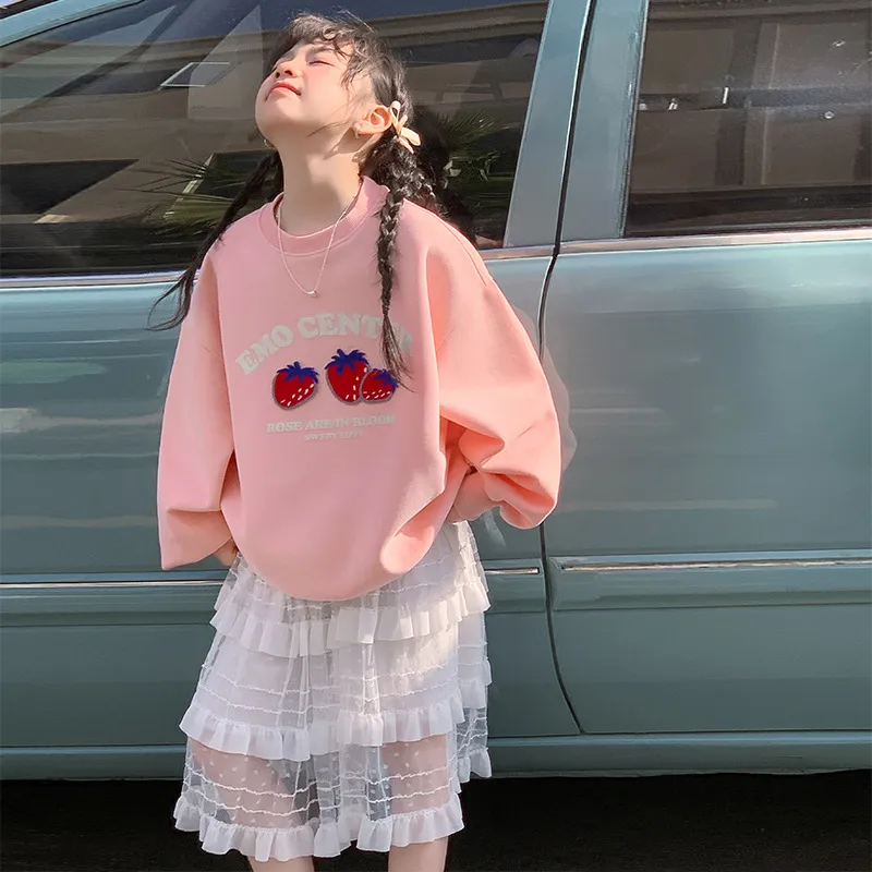 【120-170cm】超人気商品  秋新作  ファッション  合わせやすい カートゥーン ガーリッシュ  女の子 トレーナー