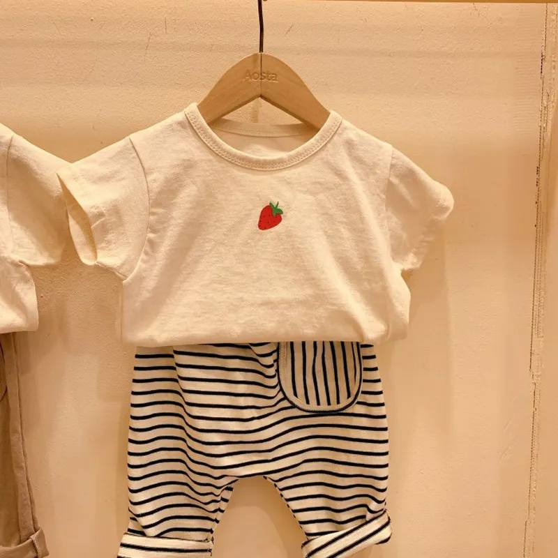 【73-100cm】絶対後悔しない 合わせやすい  シンプル 履きやすい  無地 ボーダー柄 多色選べる  べびー パンツ