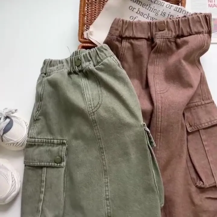 【120-170cm】特別なデザイン  個性  合わせやすい  カジュアル  おしゃれ  女の子  デニム  スカート