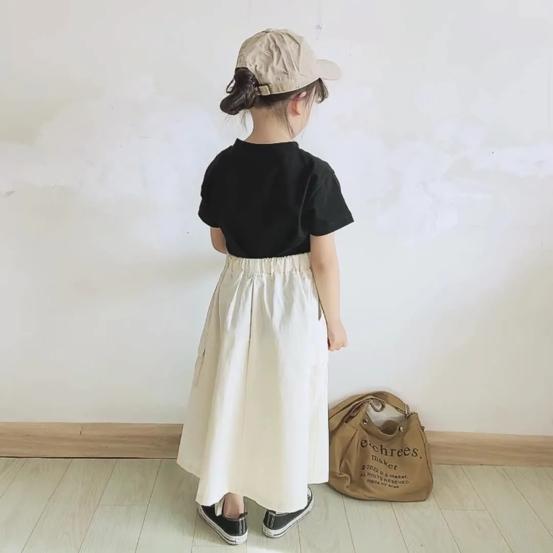 【100-150cm】おすすめ 大人気  合わせやすい  カジュアル  ナチュラル  大振裾  おしゃれ  女の子  スカート