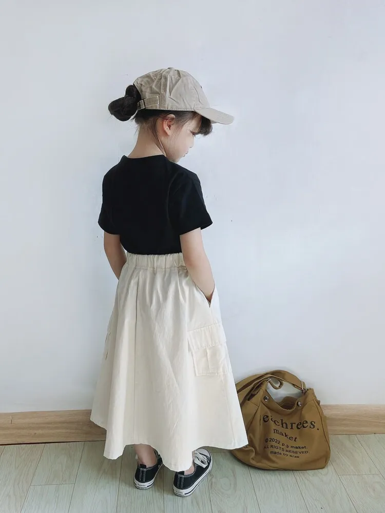 【100-150cm】おすすめ 大人気  合わせやすい  カジュアル  ナチュラル  大振裾  おしゃれ  女の子  スカート