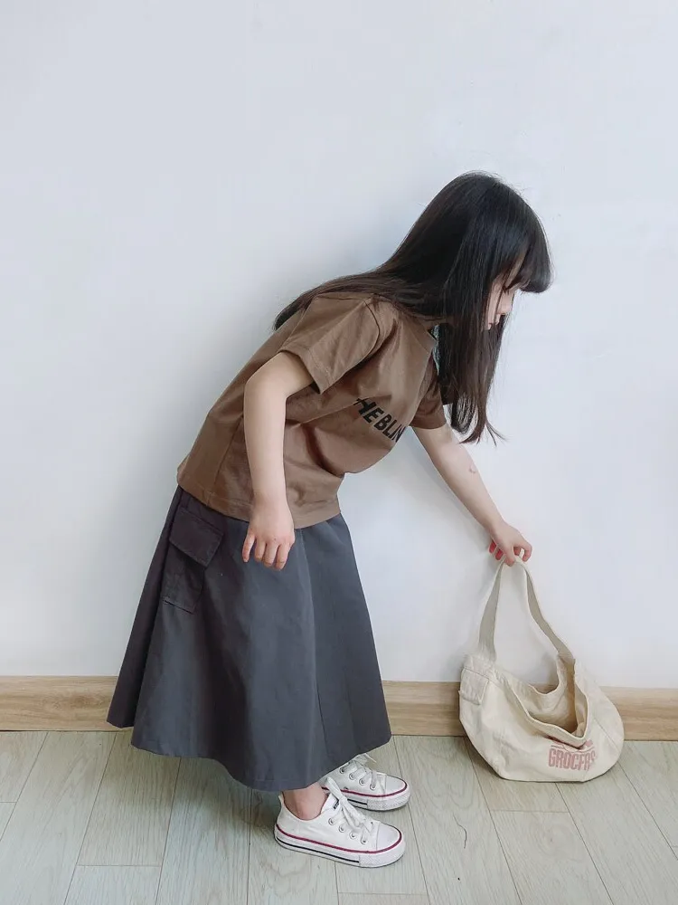 【100-150cm】おすすめ 大人気  合わせやすい  カジュアル  ナチュラル  大振裾  おしゃれ  女の子  スカート