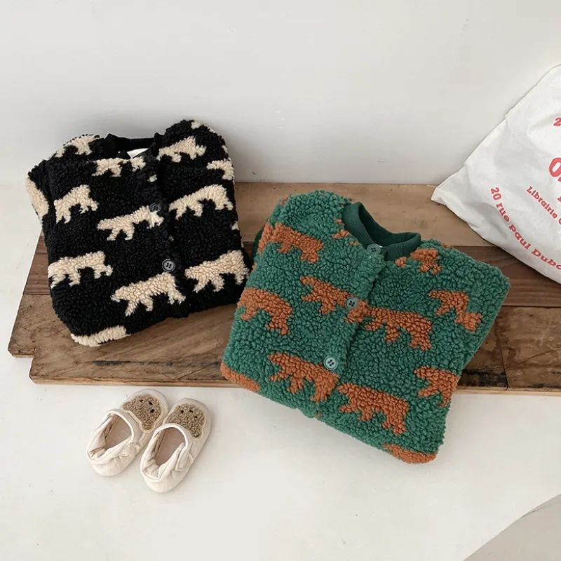 【66-100cm】2色選べる ファッション 韓国系 ふわふわ フリース 裏起毛 冬 お出掛け カバーオール ベビー服 ロンパース