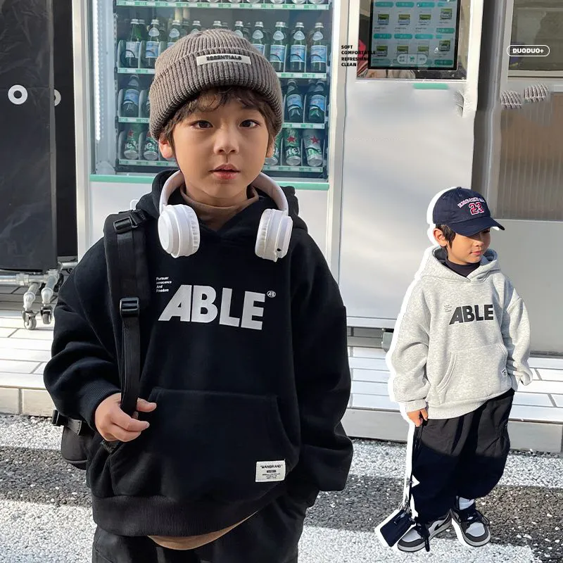 【110-160cm】二色選べ 新品殺到 超人気 カジュアル アルファベット 配色 長袖 男の子 パーカー トップス