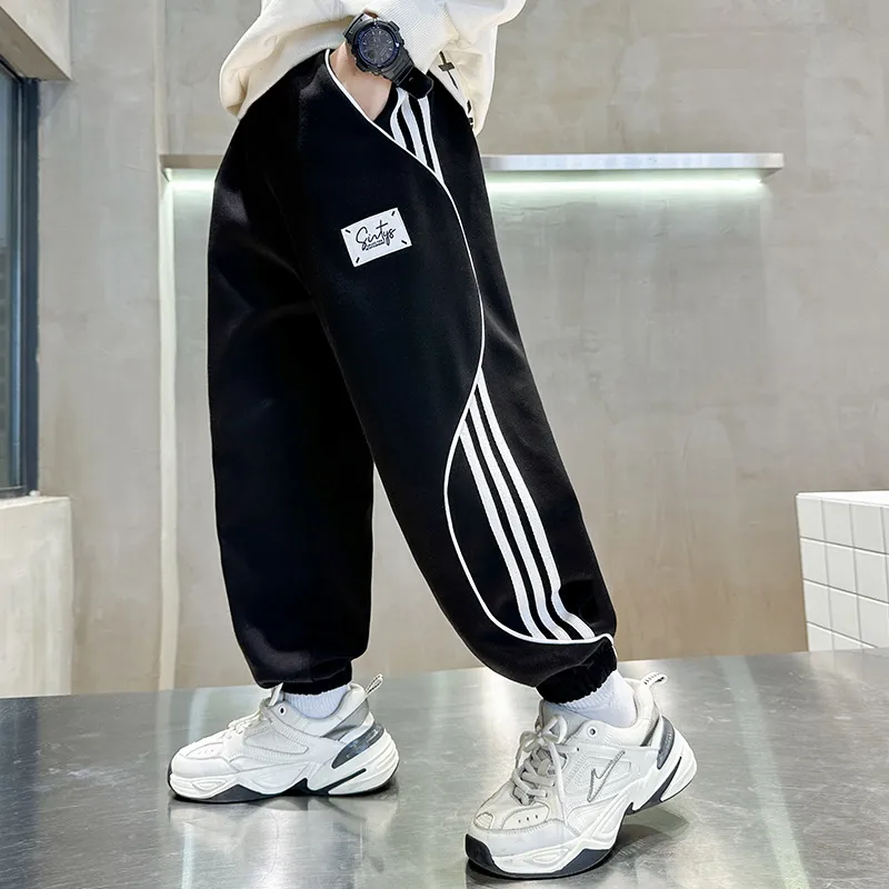 120-170 おしゃれ度高め 春秋 男の子 子供服 キッズ ジュニア ストライプ柄 無地 ハイウエスト シンプル ボトムス パンツ