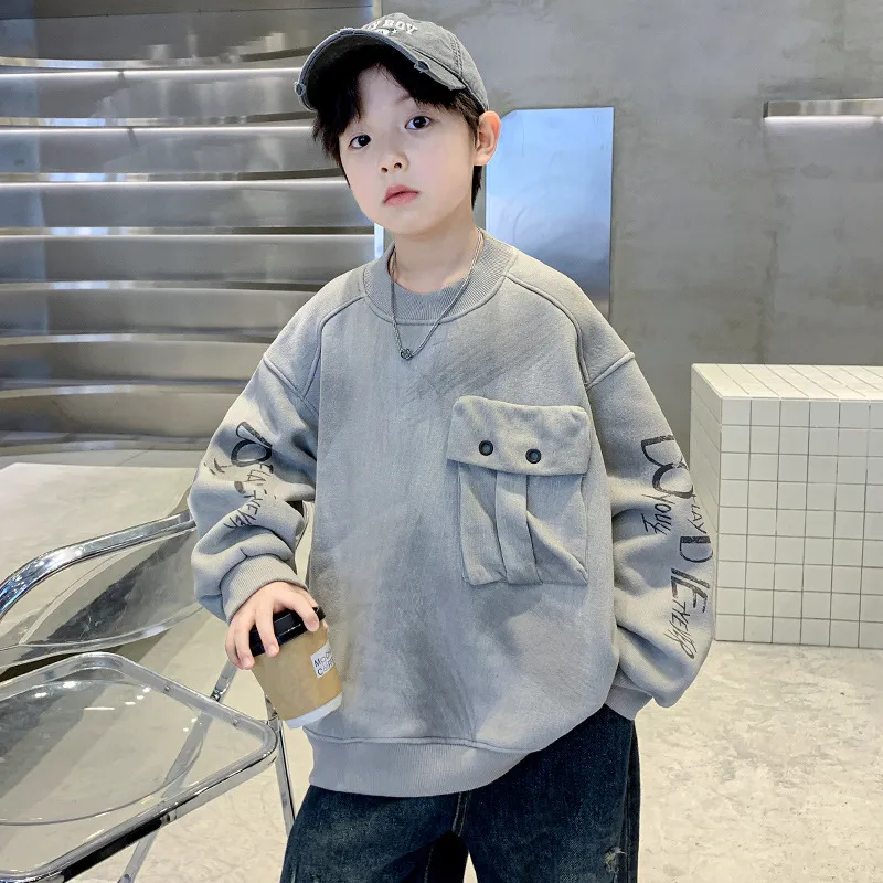 110-170 おしゃれ度高め 秋冬 男の子 子供服 キッズ ジュニア 長袖 裏起毛 アルファベット カジュアル トップス トレーナー スウェット