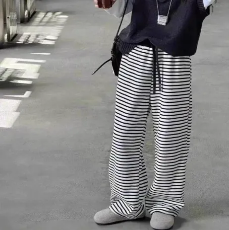 【120-170cm】人気爆発中 売れ筋 快適 カジュアル ボーダー柄 女の子 ボトムス パンツ