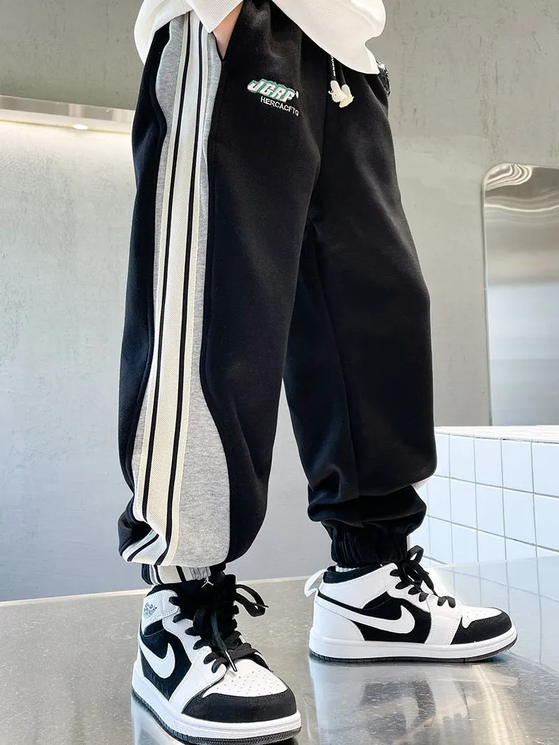 【120-170cm】絶対見逃さないで カジュアル 履きやすい 配色 ファッション 男の子 パンツ