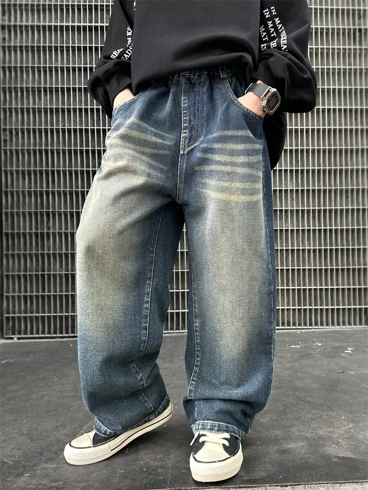 【110-170cm】よく売れる 大人気 カジュアル 履きやすい 男の子 ボトムス デニムパンツ