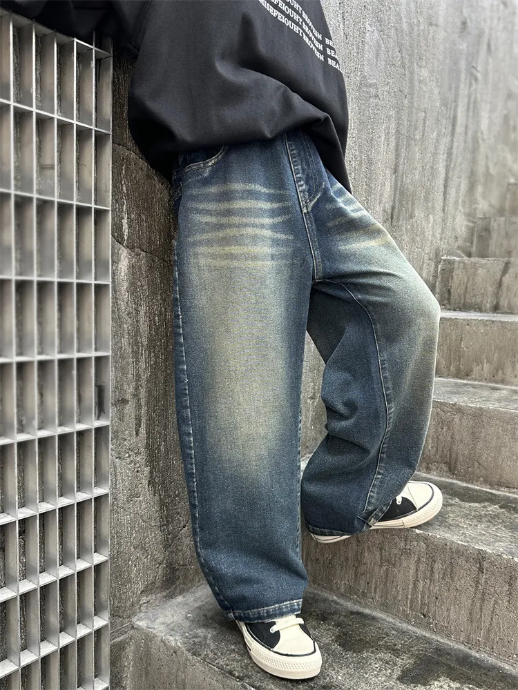 【110-170cm】よく売れる 大人気 カジュアル 履きやすい 男の子 ボトムス デニムパンツ