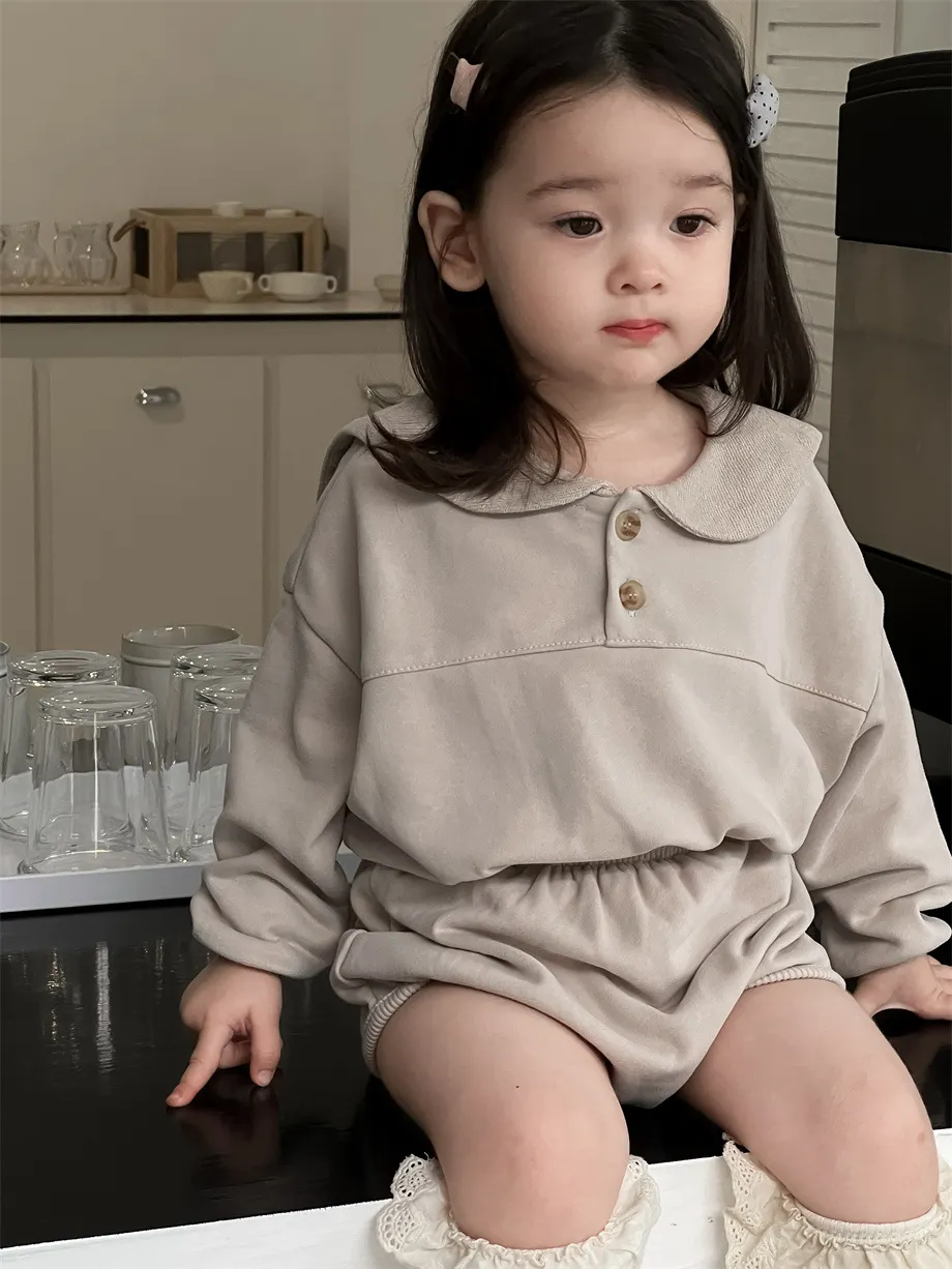 【73-100cm】二点セット 人気商品 可愛い シンプル ベビー トップス＋ボトムス セットアップ