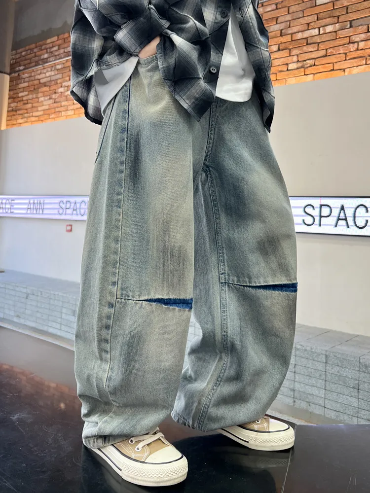 【120-170cm】デザイン満点 大注目 ユニック ファッション クール 男の子 デニム パンツ