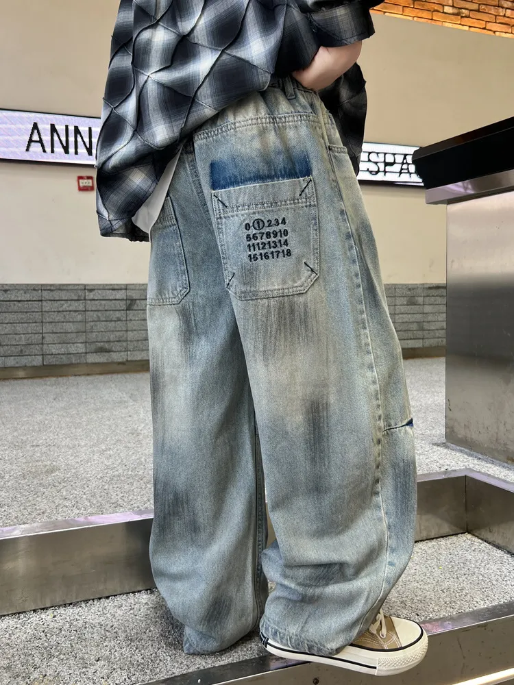 【120-170cm】デザイン満点 大注目 ユニック ファッション クール 男の子 デニム パンツ