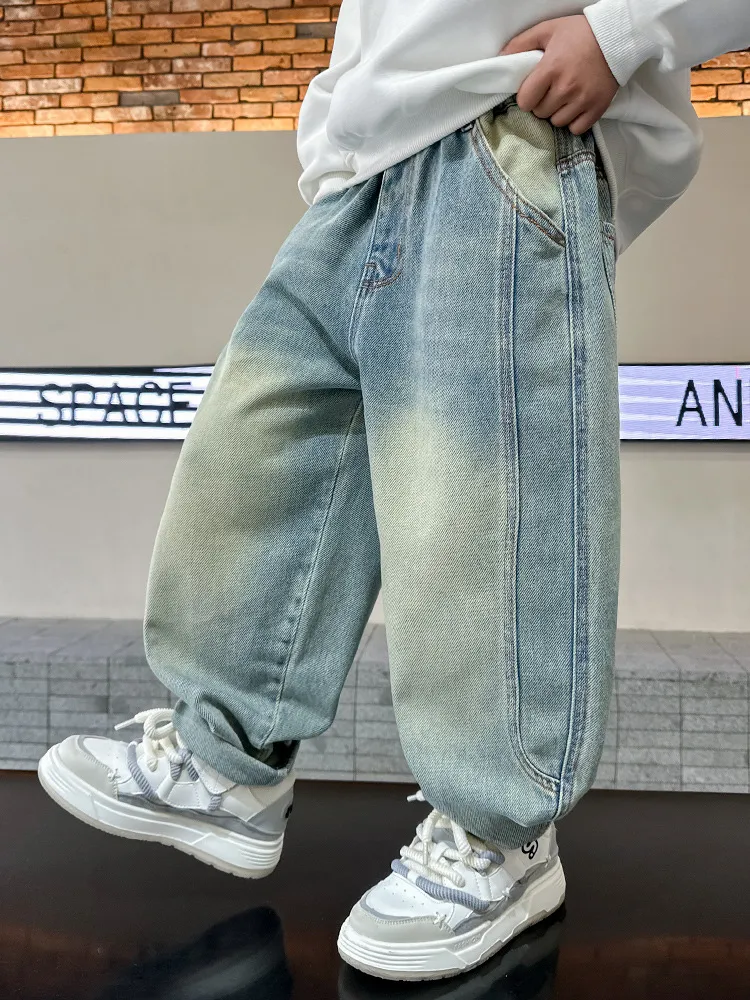 【120-170cm】存在感アップ 大人気 カジュアル ファッション 合わせやすい 男の子 デニム パンツ