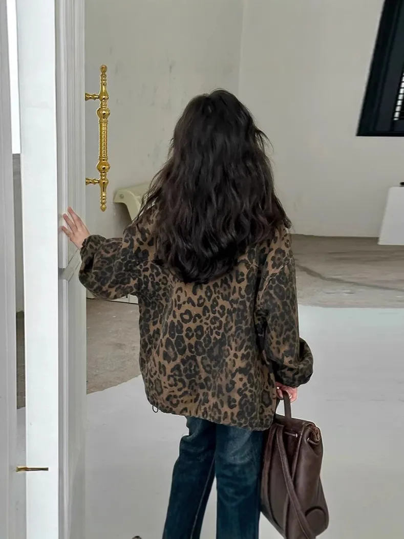 【120-170cm】よく売れる レオパード カジュアル 定番 合わせやすい おしゃれ ジャケット