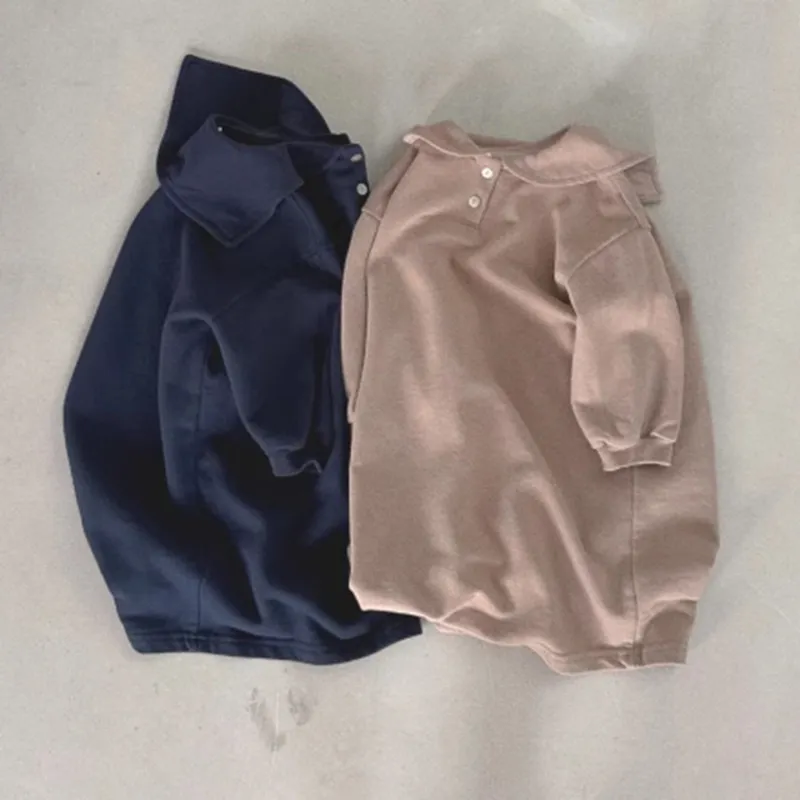 【80-130cm】人気上昇中 やわらかな素材 シンプル 無地 ベビー 女の子 ワンピース