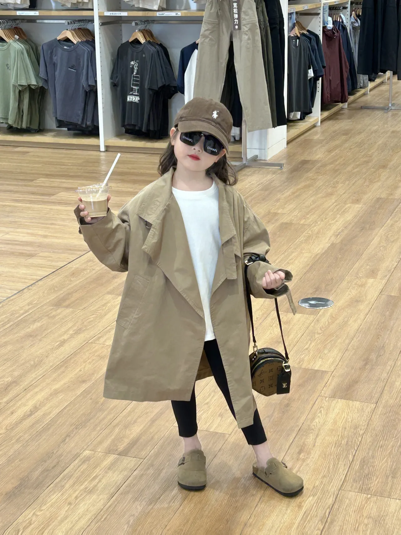 【90-140cm】絶対見逃さないで ナチュラル シンプル ゆったり 合わせやすい 女の子 アウター