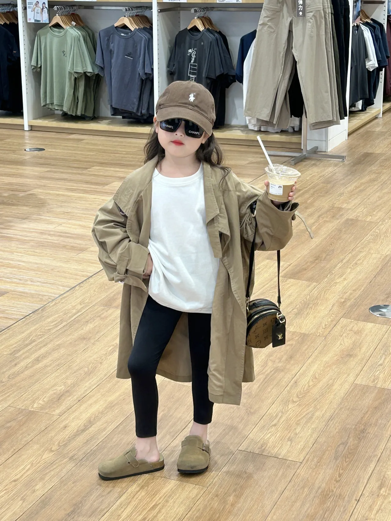 【90-140cm】絶対見逃さないで ナチュラル シンプル ゆったり 合わせやすい 女の子 アウター