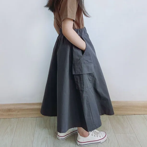 【100-150cm】おすすめ 大人気  合わせやすい  カジュアル  ナチュラル  大振裾  おしゃれ  女の子  スカート