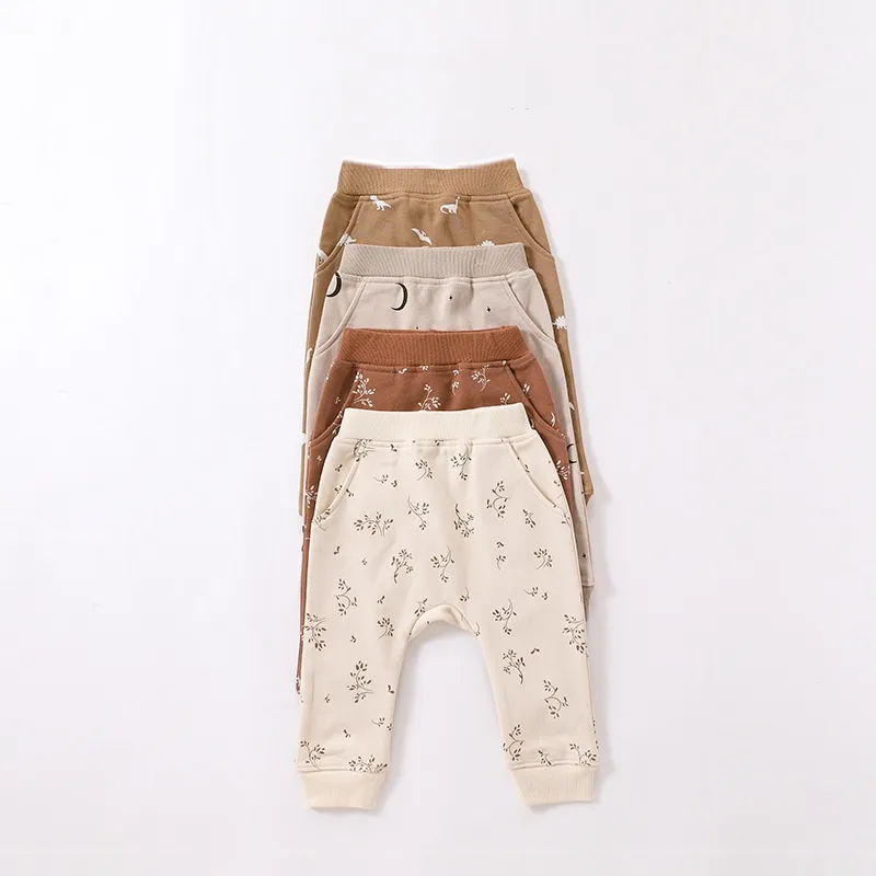 【73-100cm】二点セット プリント 肌に優しい カジュアル ベビー トレーナー＋パンツ セットアップ