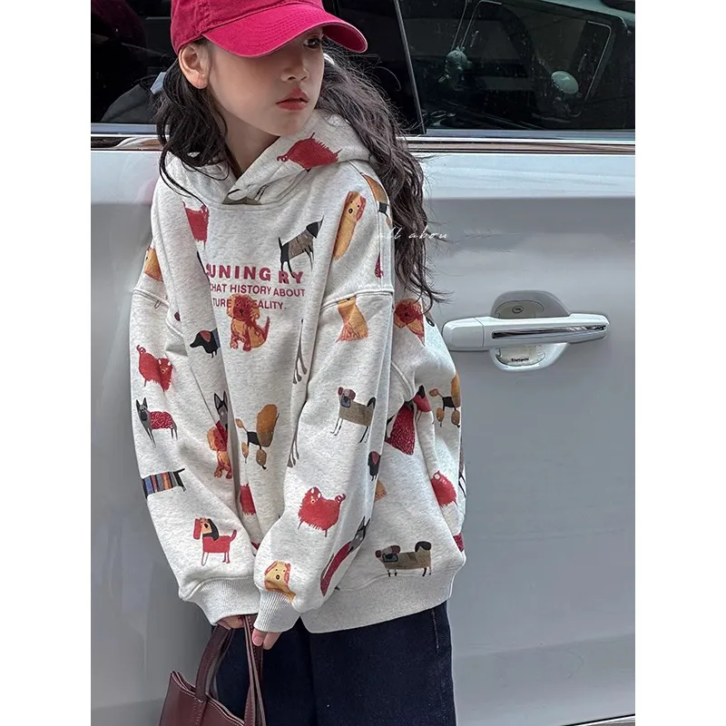 【120-170cm】今季大注目 女の子 カジュアル トレンド フード付き 合わせやすい パーカー