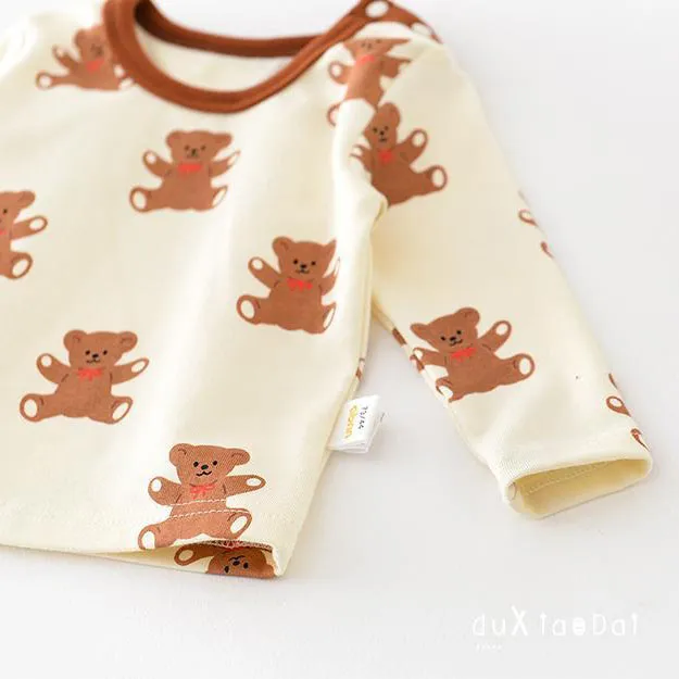 【73-110cm】よく売れる 通気性良い 肌触り良い ベビー服 ハイウエスト ルームウェア 二点セット