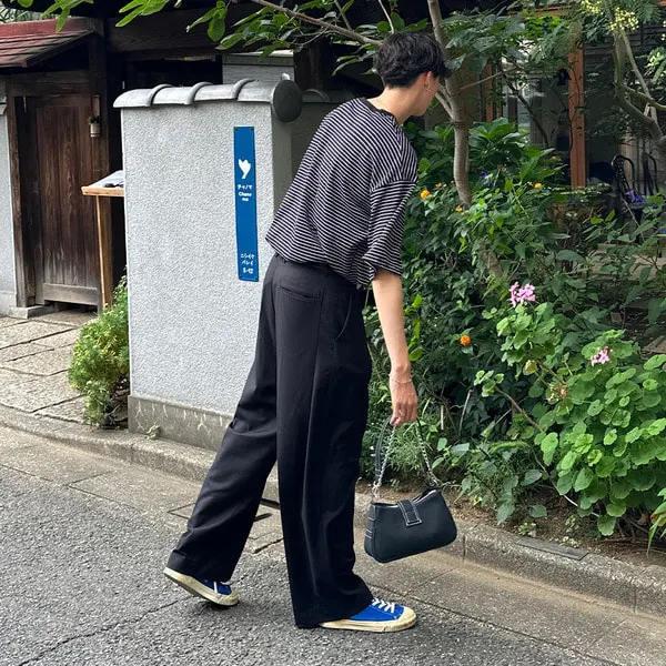 バイカラーボーダーボックスTシャツ