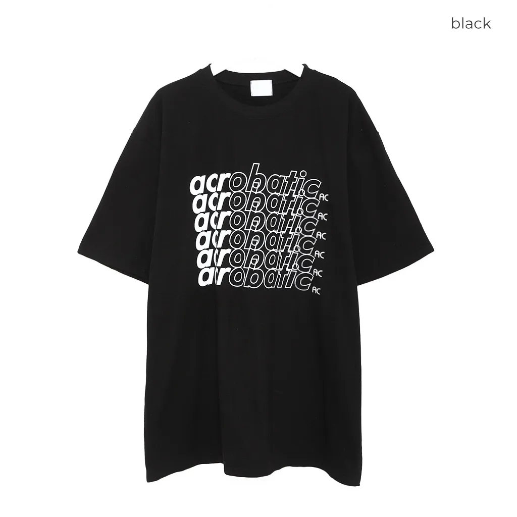 (ユニセックス) レタリングTシャツ