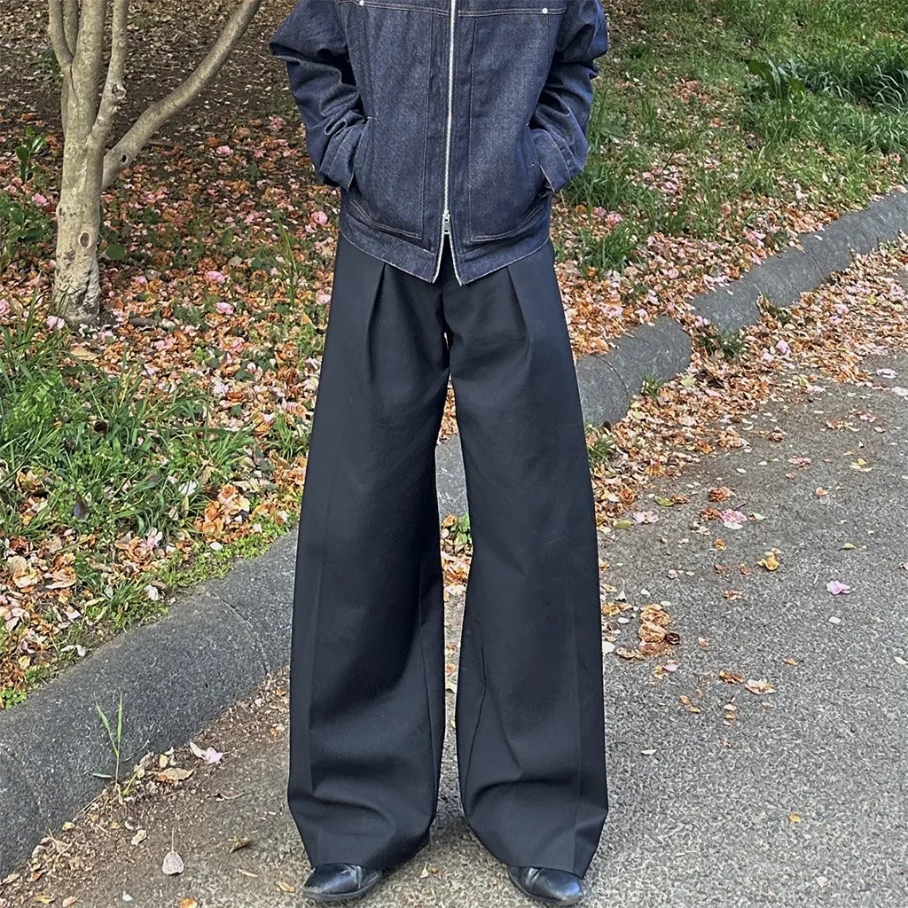 ピンタックワイドスラックス