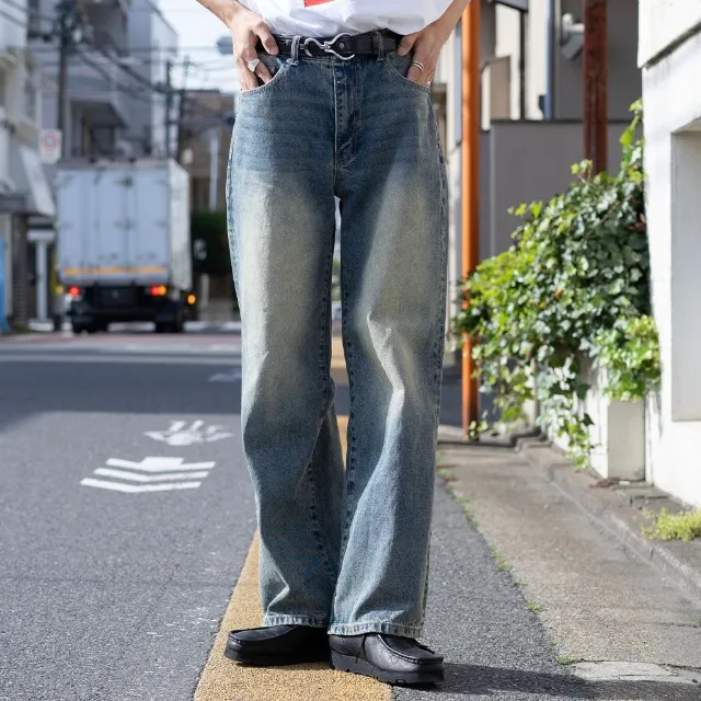 カラーウォッシングデニムパンツ