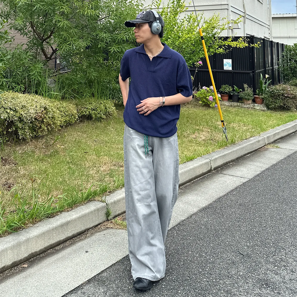 ウェイビーウォッシュワイドデニムパンツ