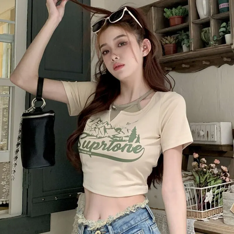 トップス Tシャツ ファッション 重ね着風 アルファベット カジュアル 半袖