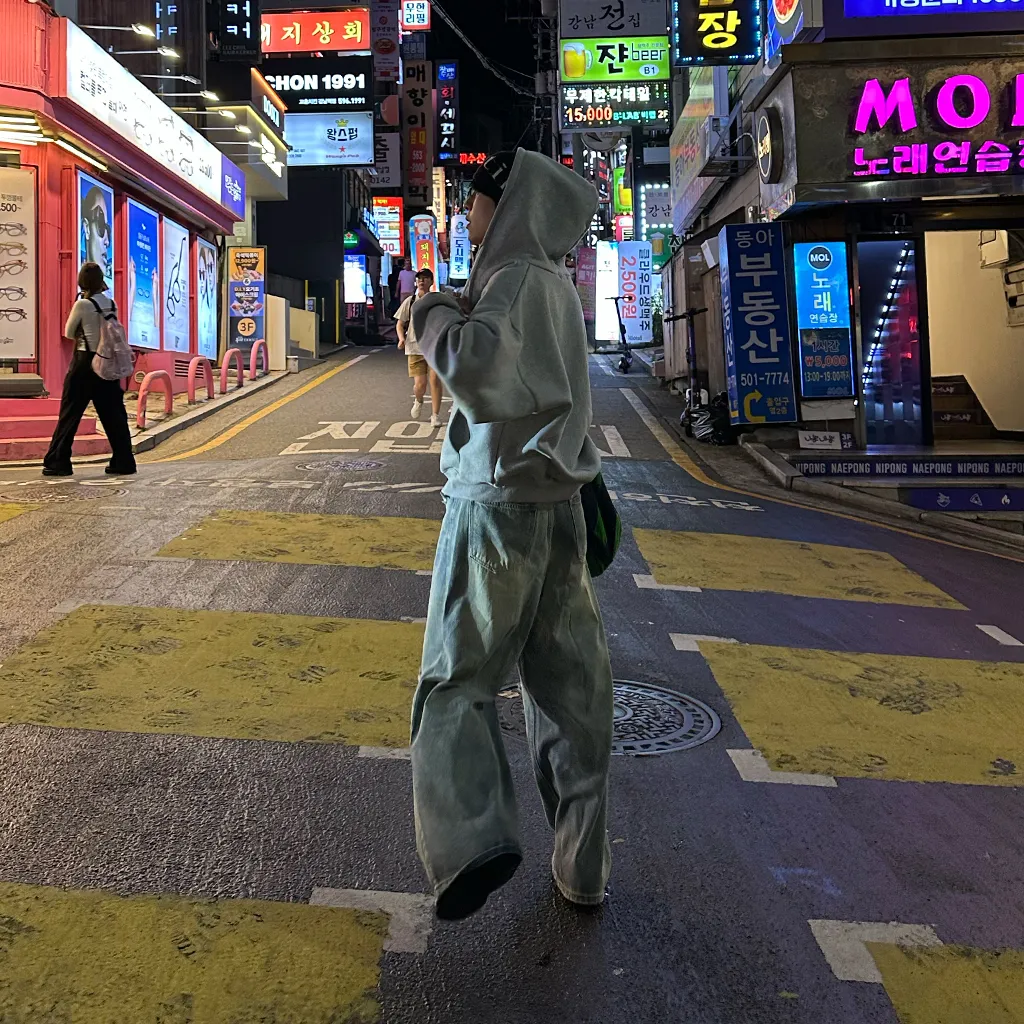ヴィンテージスリットダメージデニムパンツ