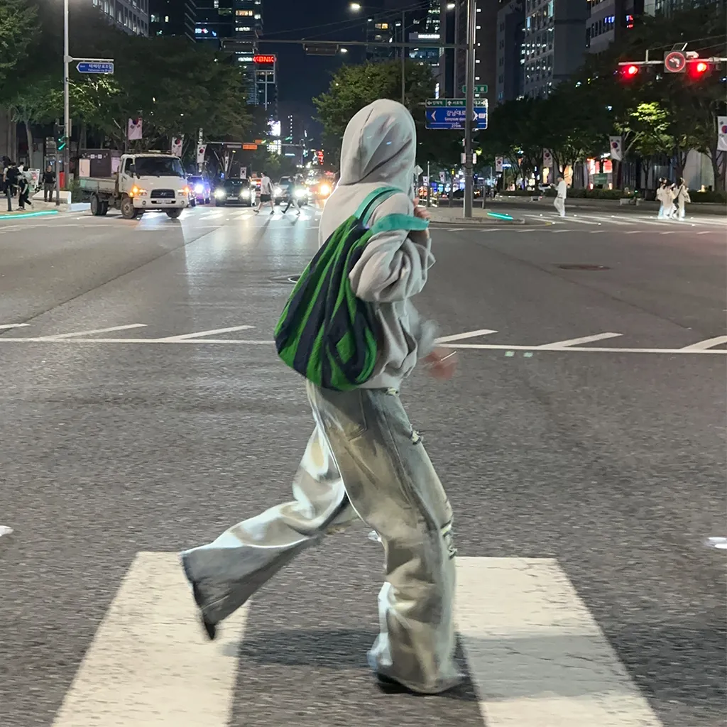 ヴィンテージスリットダメージデニムパンツ
